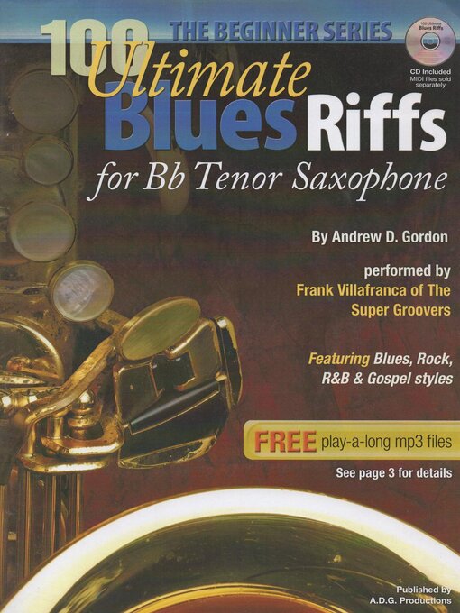 Cover image for 100 Ultimate Blues Riffs for Bb (Tenor) Saxophone Beginner Series